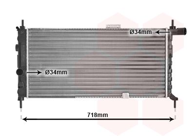 VAN WEZEL radiatorius, variklio aušinimas 37002066